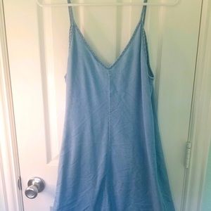 H&M Denim faux wrap tank dress